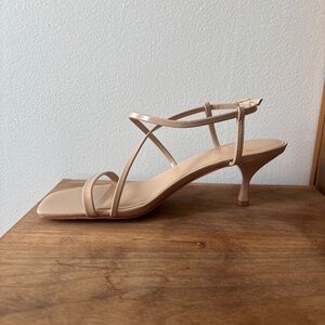 Nine West nude strappy heels